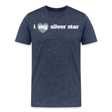 Load image into Gallery viewer, I heart my silver star (mens) - heather blue
