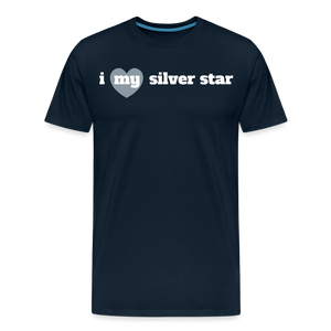 I heart my silver star (mens) - deep navy