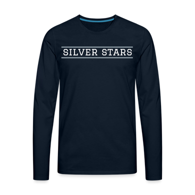 Men's LS Silver Stars - deep navy