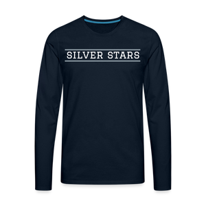 Men's LS Silver Stars - deep navy