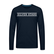 Load image into Gallery viewer, Men&#39;s LS Silver Stars White Lines - deep navy
