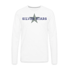 Load image into Gallery viewer, Men&#39;s silver stars white LS with star - white
