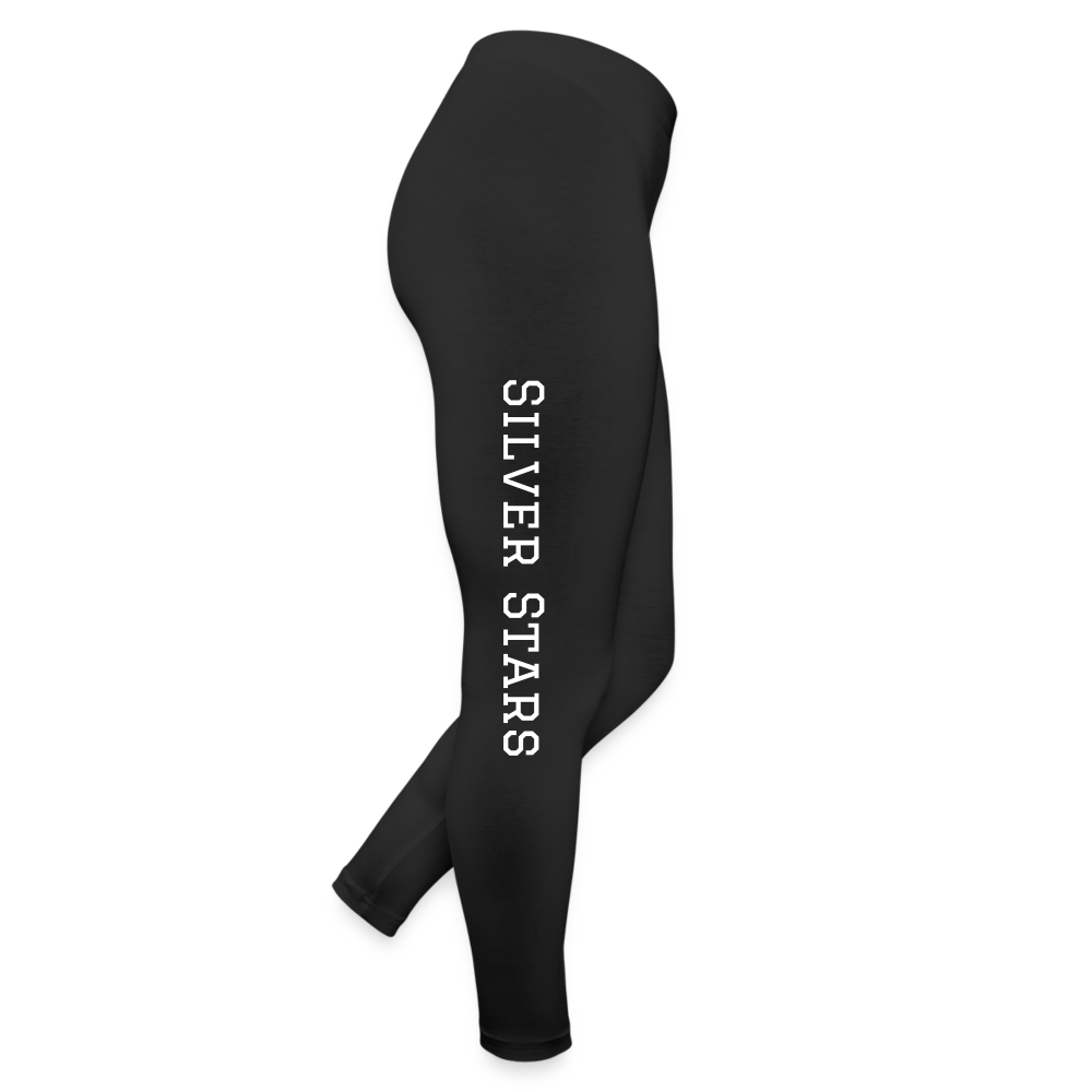 Women's Leggings Silver Stars - black