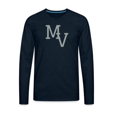 Mill Valley LS with MV on front flex print SS on R/S - deep navy