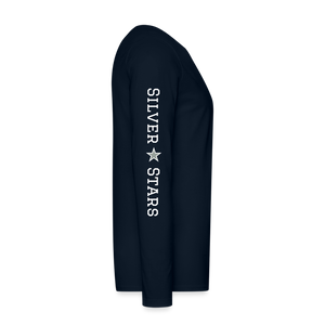 Mill Valley LS with MV on front flex print SS on R/S - deep navy