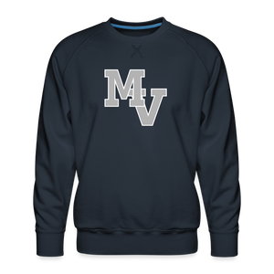 Big MV Sweatshirt with silver stars on sleeve - navy