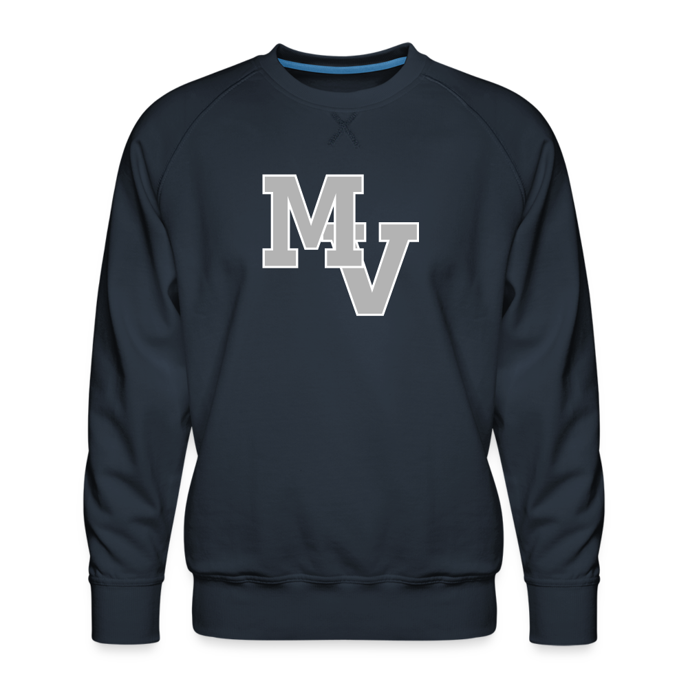 Big MV Sweatshirt with silver stars on sleeve - navy