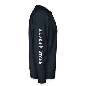Big MV Sweatshirt with silver stars on sleeve - navy