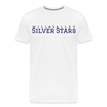 Load image into Gallery viewer, Mill Valley Silver Stars White SS w/ MV on R/S - white

