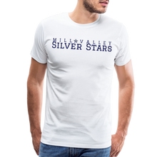 Load image into Gallery viewer, Mill Valley Silver Stars White SS w/ MV on R/S - white
