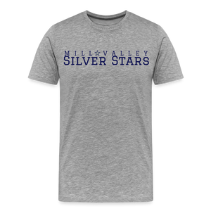 Mill Valley Silver Stars White SS w/ MV on R/S - heather gray