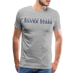 Mill Valley Silver Stars White SS w/ MV on R/S - heather gray
