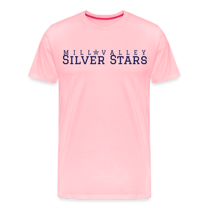 Mill Valley Silver Stars White SS w/ MV on R/S - pink
