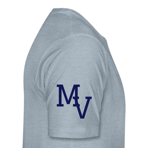 Mill Valley Silver Stars White SS w/ MV on R/S - heather ice blue