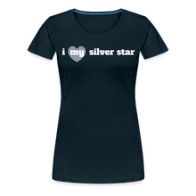 Load image into Gallery viewer, I heart my silver star (women&#39;s cut) - deep navy
