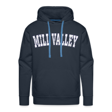 Load image into Gallery viewer, Mill Valley Hoodie, Distressed lettering - navy
