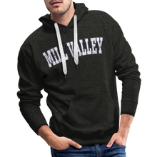Load image into Gallery viewer, Mill Valley Hoodie, Distressed lettering - charcoal grey
