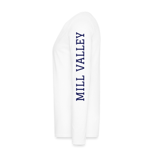 Men's long sleeve with Star and Mill Valley Jaguars on sleeves - white