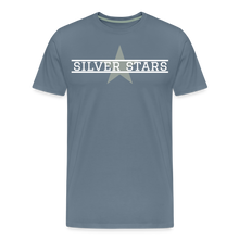 Load image into Gallery viewer, Men&#39;s Silver Stars with Star and MV on back - steel blue

