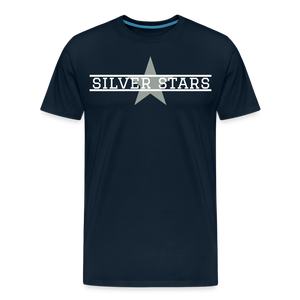 Men's Silver Stars with Star and MV on back - deep navy