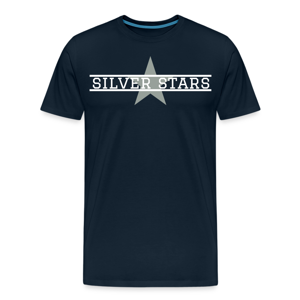 Men's Silver Stars with Star and MV on back - deep navy