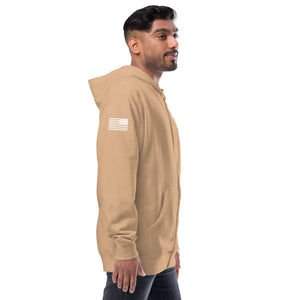 Unisex fleece zip up hoodie